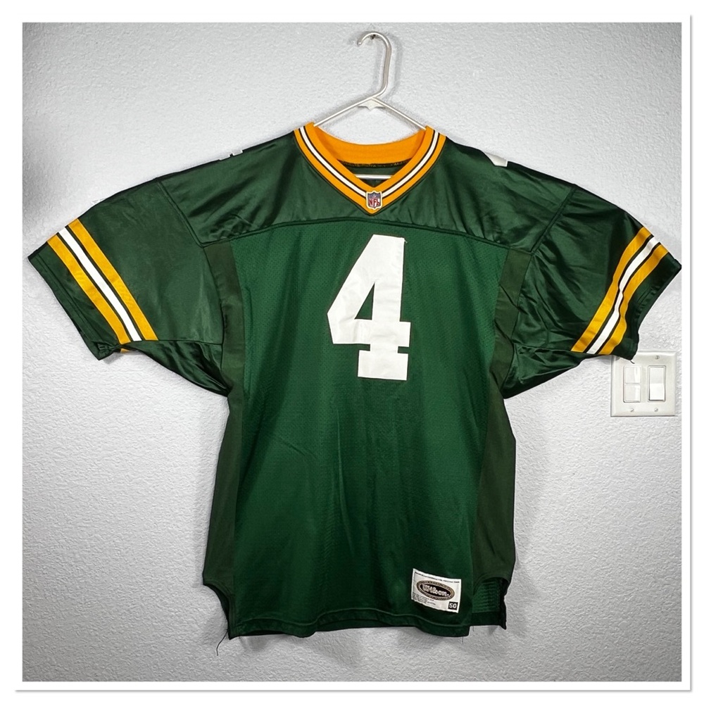 WILSON USA BRETT FAVRE No. 4 GREEN BAY PACKERS Jersey Sz 50